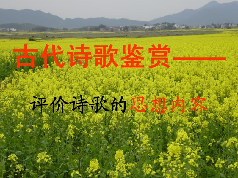 评价诗歌的思想内容.ppt_第1页