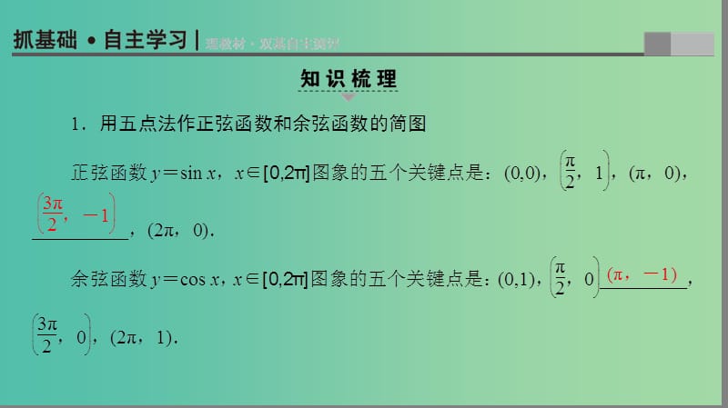 高考数学一轮复习第五章三角函数解三角形第25课三角函数的图象与性质课件.ppt_第3页