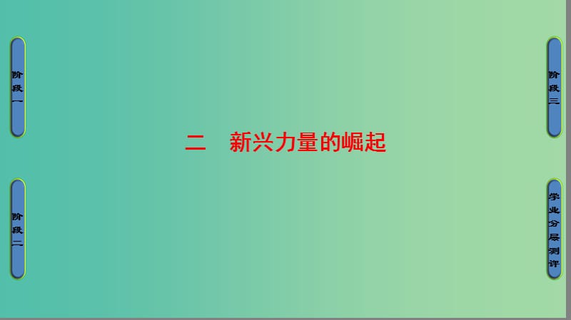 高中历史 专题9 当今世界政治格局的多极化趋势 2 新兴力量的崛起课件 人民版必修1.ppt_第1页