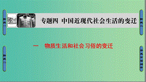 高中歷史 專題4 中國近現(xiàn)代社會生活的變遷 1 物質(zhì)生活和社會習(xí)俗的變遷課件 人民版必修2.ppt