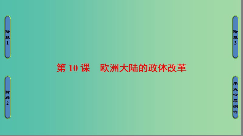 高中历史 第3单元 近代西方资本主义政体的建立 第10课 欧洲大陆的政体改革课件 岳麓版必修1.ppt_第1页