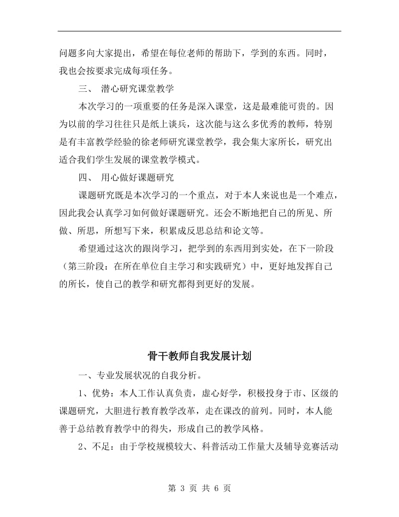 骨干教师研修个人工作计划书.doc_第3页