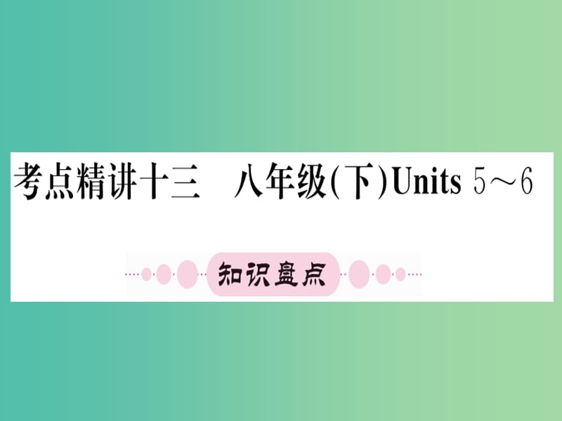 中考英语 第一篇 教材系统复习 八下 Units 5-6课件 人教新目标版.ppt_第1页