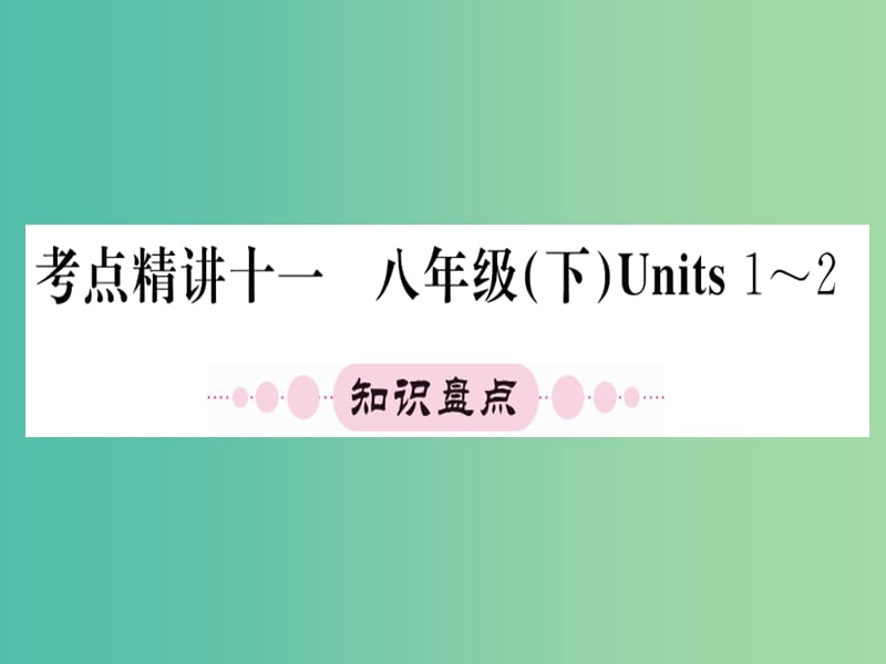 中考英语 第一篇 教材系统复习 八下 Units 1-2课件 人教新目标版.ppt_第1页