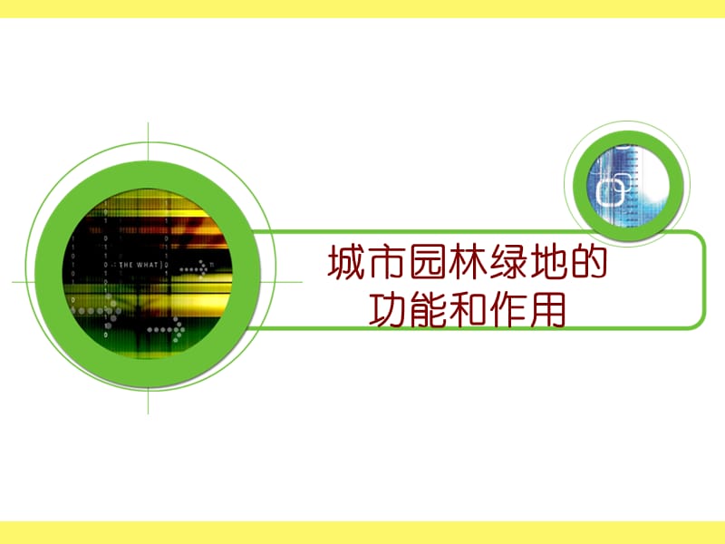 城市园林绿地的功能和作用.ppt_第1页