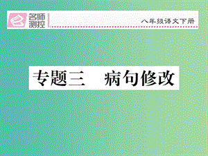 八年級(jí)語(yǔ)文下冊(cè) 專題復(fù)習(xí)三 病句修改課件 （新版）新人教版.ppt