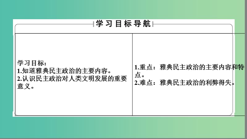 高中历史 第2单元 古希腊和古罗马的政治制度 第6课 雅典城邦的民主政治课件 岳麓版必修1.ppt_第2页