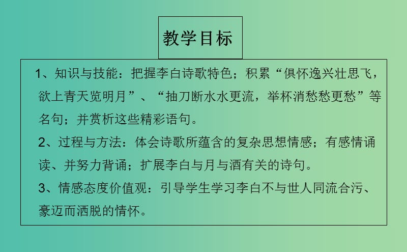 七年级语文下册 10 唐诗四首之宣州谢朓楼饯别校课件 长春版.ppt_第2页