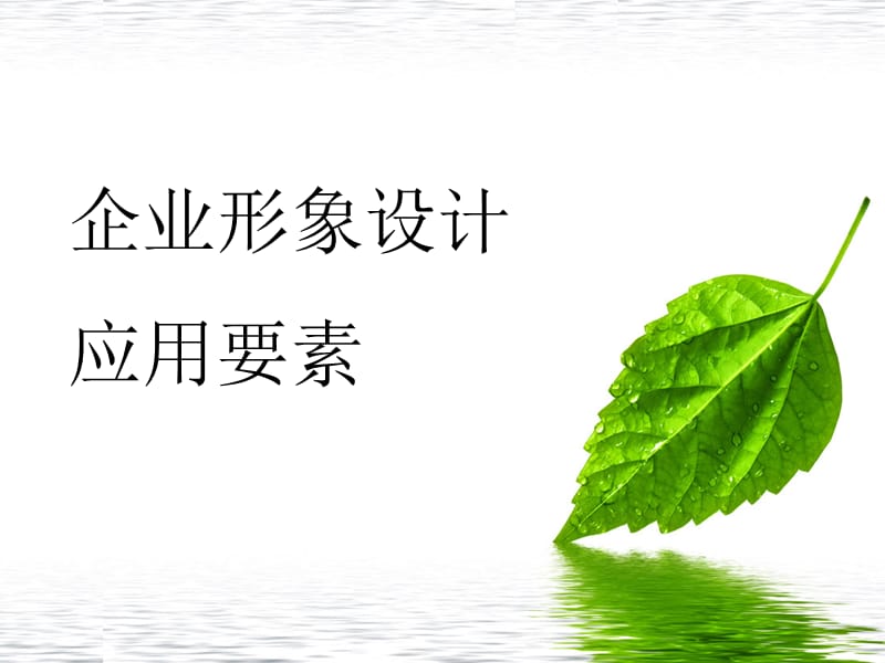 企业形象设计-应用要素Vi设计.ppt_第1页