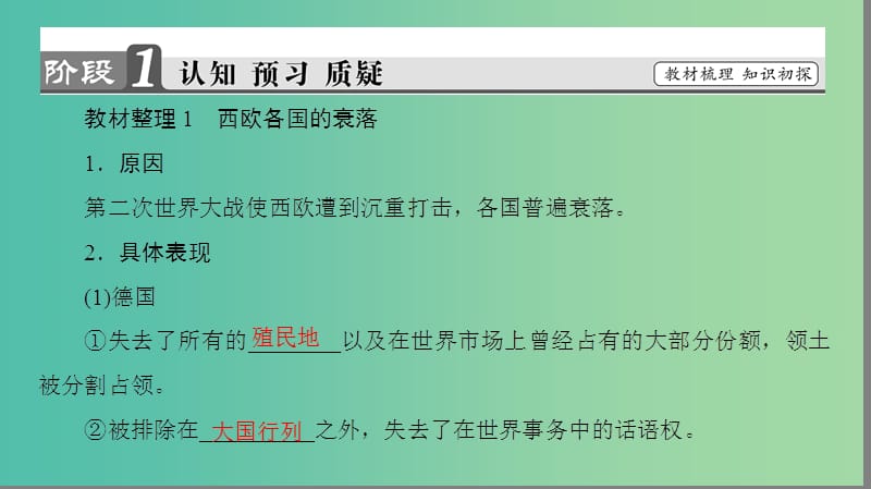 高中历史专题4雅尔塔体制下的冷战与和平1战后初期的世界政治形势课件人民版.ppt_第3页