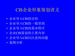 CIS企業(yè)形象策劃講義.ppt