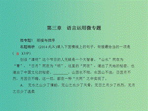 中考語文 第四部分 語言運用 第三章 語言運用微專題課堂講義課件.ppt