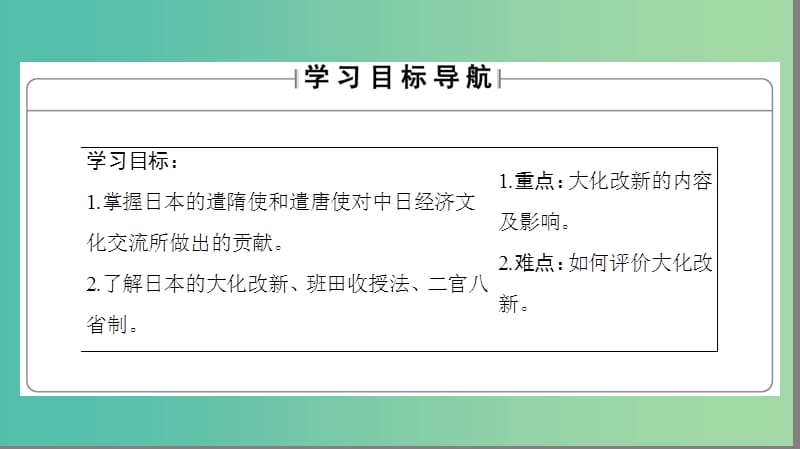 高中历史第1单元古代历史上的改革上第2课日本仿效唐制的变革课件岳麓版.ppt_第2页