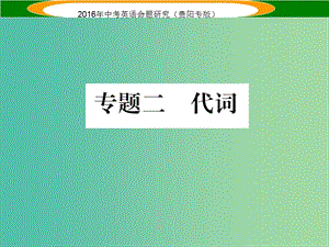 中考英語 語法專題突破 專題二 代詞課件.ppt