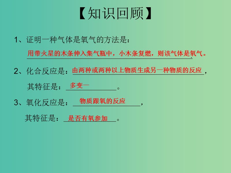 九年级化学上册 第2单元 课题3 制取氧气 第1课时 氧气的制法课件 （新版）新人教版.ppt_第2页