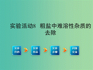 九年級化學下冊 第11單元 鹽 化肥 實驗活動8 粗鹽中難溶性雜質(zhì)的去除教學課件 （新版）新人教版.ppt