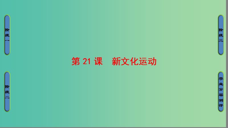 高中历史 第5单元 近现代中国的先进思想 第21课 新文化运动课件 岳麓版必修3.ppt_第1页