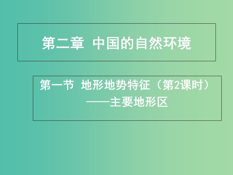 八年级地理上册 第2章第1节 地形地势特征（第2课时）课件 （新版）商务星球版.ppt_第2页