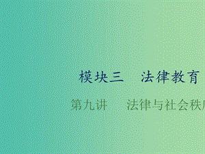 中考政治總復(fù)習(xí) 第九單元 法律與社會秩序任課件.ppt