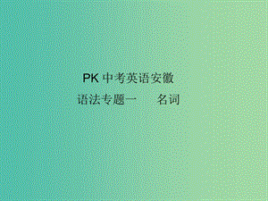 中考英語復(fù)習(xí) 語法突破專項(xiàng)篇 專題一 名詞課件.ppt