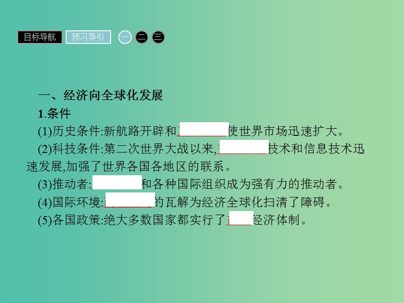 高中历史 第八单元 世界经济的全球化趋势 24 世界经济的全球化趋势课件 新人教版必修2.ppt_第3页