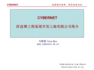 CYBERNET公司介绍.ppt