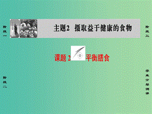 高中化學 主題2 攝取益于健康的食物 課題2 平衡膳食課件 魯科版選修1.ppt