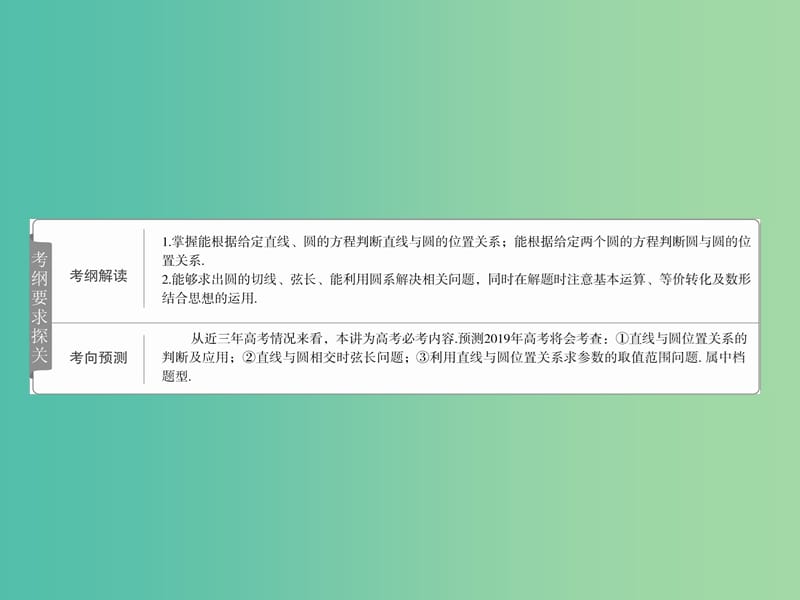 高考数学一轮复习第8章平面解析几何8.4直线与圆圆与圆的位置关系课件文.ppt_第2页