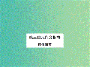 七年級(jí)語(yǔ)文下冊(cè) 第三單元 寫作指導(dǎo) 抓住細(xì)節(jié)課件 新人教版.ppt