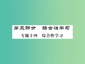 中考語文總復(fù)習(xí) 專題十四 綜合性學(xué)習(xí)課件.ppt