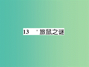 八年級語文下冊 第三單元 13《旅鼠之謎》導(dǎo)學(xué)課件 （新版）新人教版.ppt