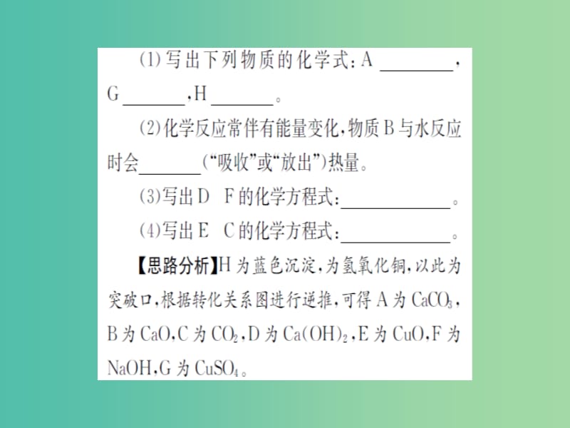 中考化学 第二篇 专题突破 热点三 物质的推断课件.ppt_第2页