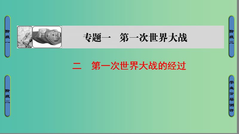 高中历史 专题1 第一次世界大战 2 第一次世界大战的经过课件 人民版选修3.ppt_第1页