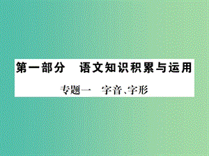 中考語文 第一部分 積累與應用 專題1-3復習課件.ppt