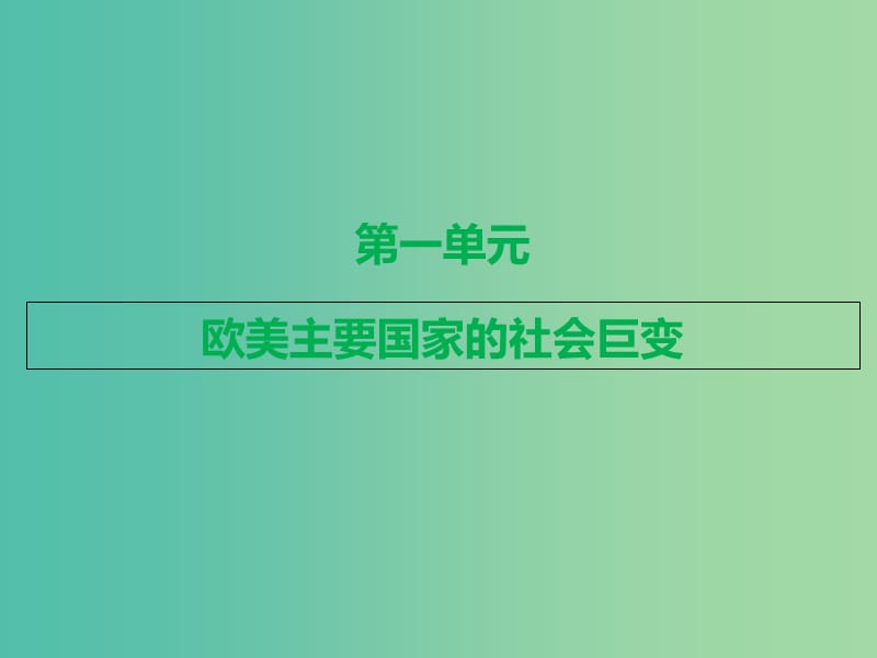 中考历史总复习 第五部分 世界近代史 第一单元 欧美主要国家的社会巨变课件.ppt_第3页