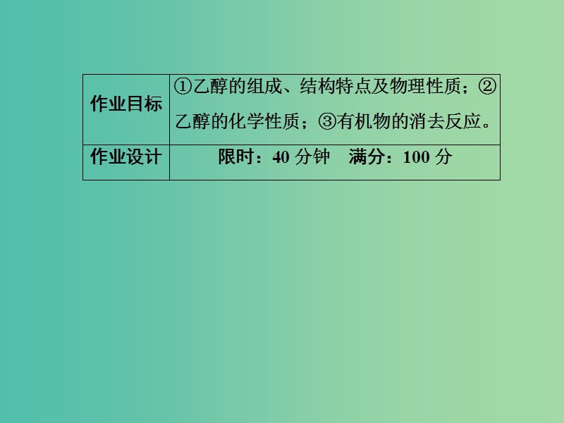 高中化学 第3章 烃的含氧衍生物 8 醇习题课件 新人教版选修5.ppt_第3页