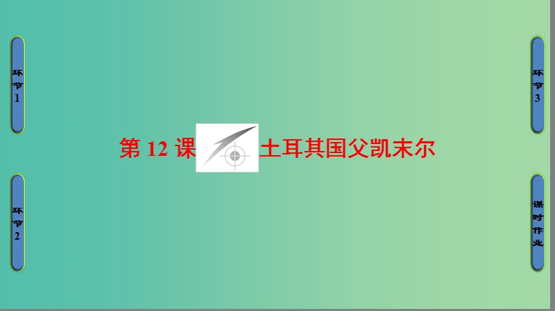 高中历史 第3单元 资产阶级政治家 第12课 土耳其国父凯末尔课件 岳麓版选修4.ppt_第1页