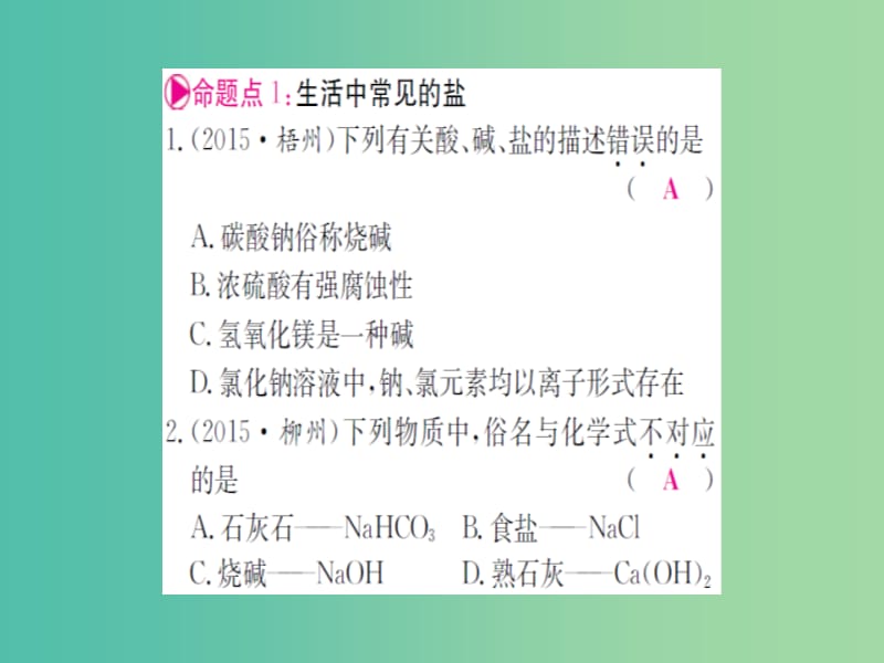 中考化学 第一篇 考点系统复习 第十一单元 盐 化肥课件.ppt_第2页