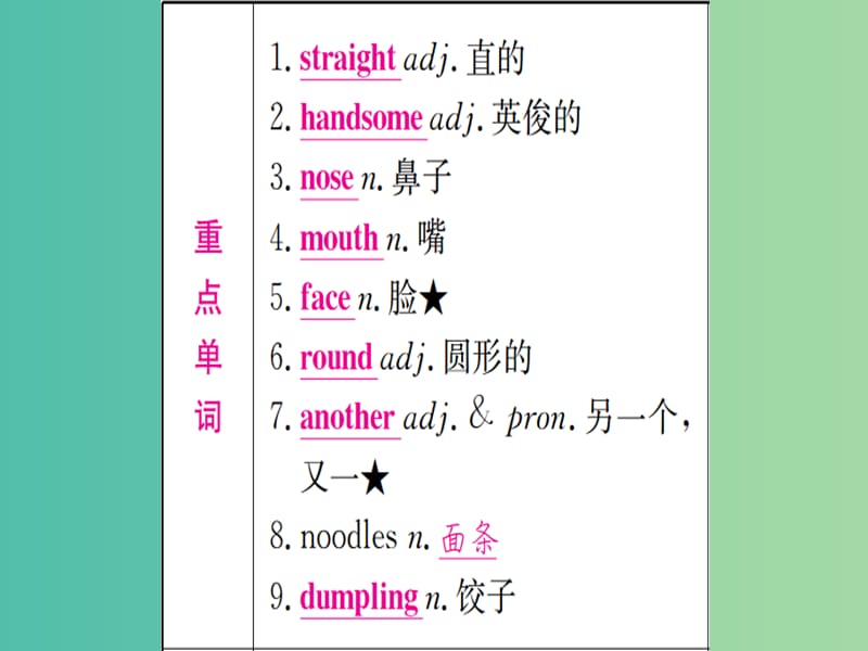 中考英语 第一篇 教材系统复习 七下 Units 9-12课件 人教新目标版.ppt_第2页