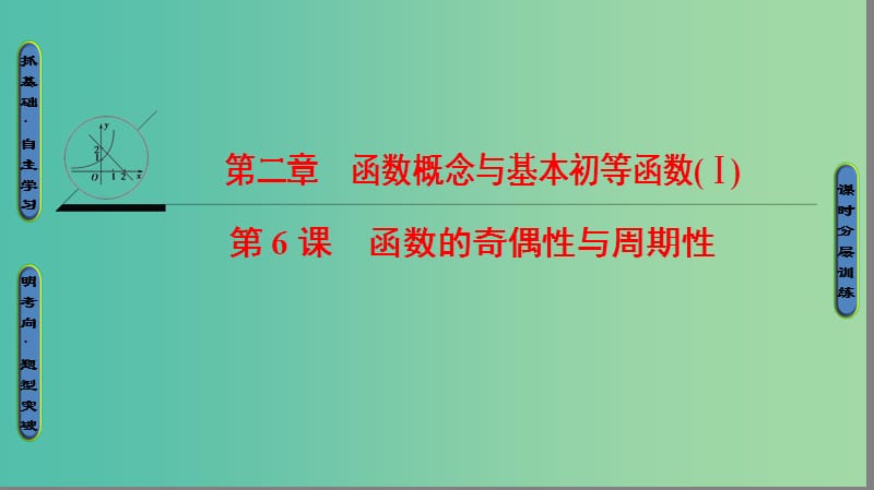 高考数学一轮复习第二章函数概念与基本初等函数Ⅰ第6课函数的奇偶性与周期性课件.ppt_第1页