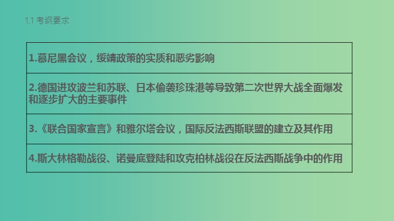 中考历史 第六部分 世界现代史 第二十三讲 第二次世界大战复习课件 新人教版.ppt_第1页