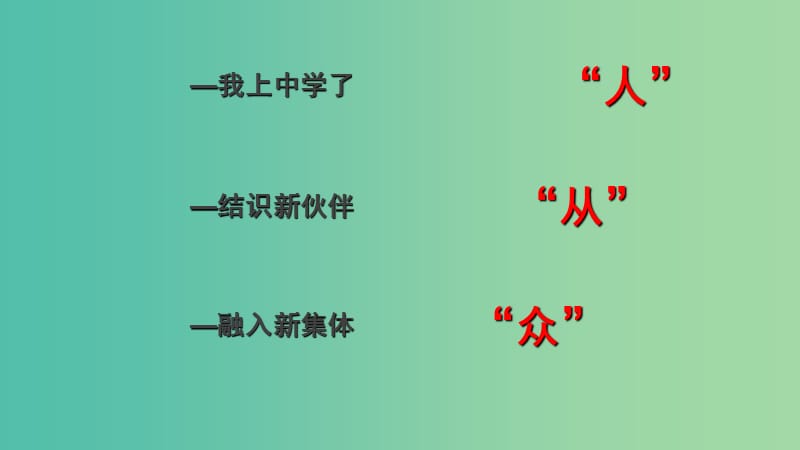 七年级道德与法治上册 第一单元 1.2 融入新集体课件 粤教版.ppt_第3页