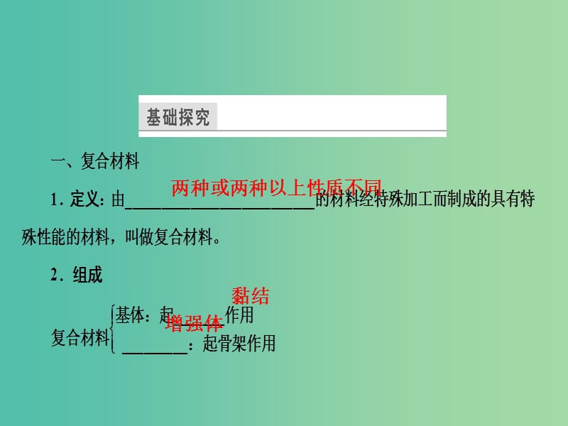 高中化学 4.3 复合材料课件 鲁科版必修1.ppt_第3页