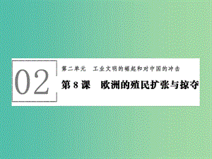 高中歷史 第二單元 工業(yè)文明的崛起和對中國的沖擊 2.8 歐洲的殖民擴張與掠奪課件 岳麓版必修2.ppt