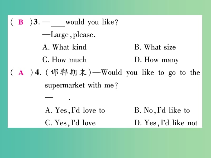 七年级英语下册Unit10Idlikesomenoodles考点集中训练课件新版人教新目标版.ppt_第3页