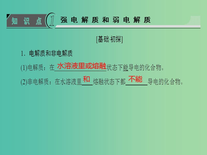 高中化学专题3溶液中的离子反应第1单元弱电解质的电离平衡第1课时强电解质和弱电解质课件苏教版.ppt_第3页