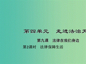 七年級道德與法治下冊 4.9.2 法律保障生活課件 新人教版.ppt