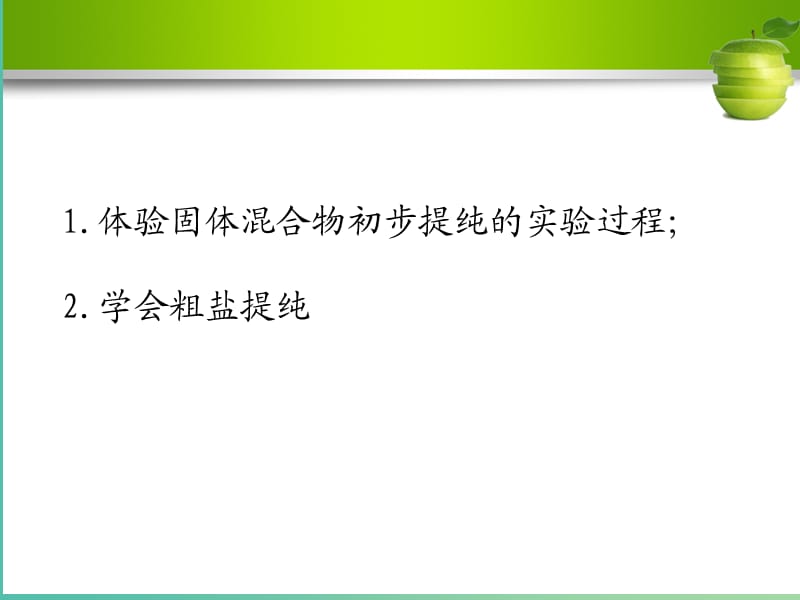 九年级化学下册 第十一单元 盐 化肥 实验活动8 粗盐中难溶性杂质的去除课件 （新版）新人教版.ppt_第2页