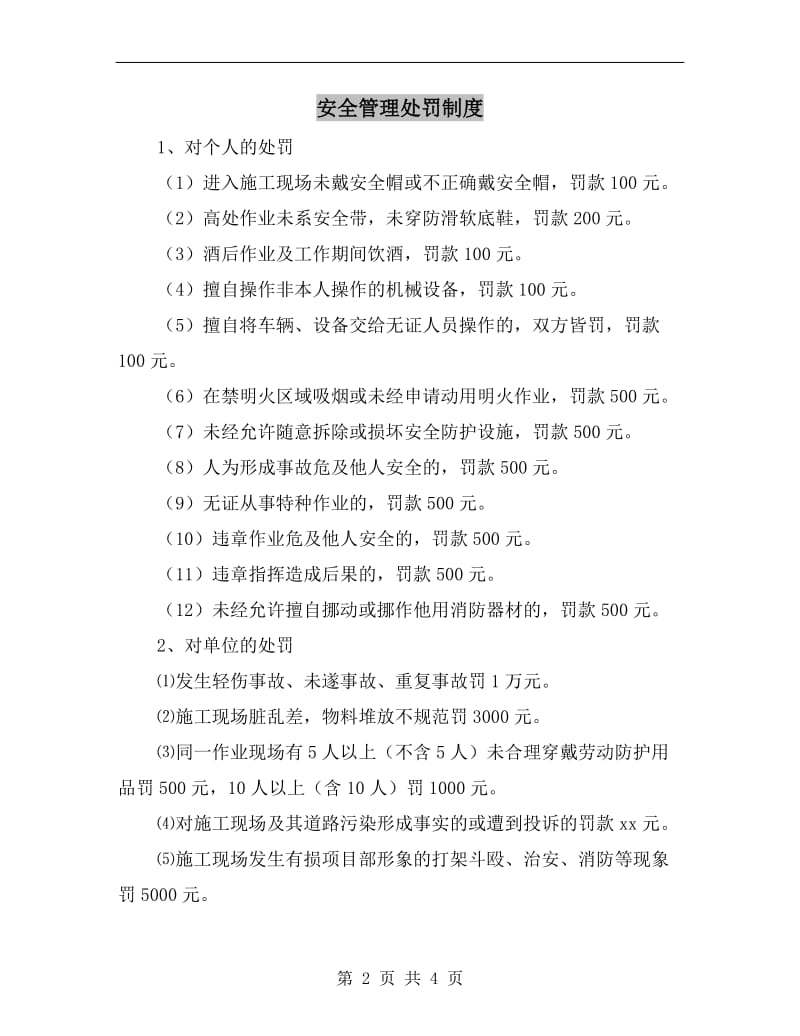 安全管理处罚制度.doc_第2页