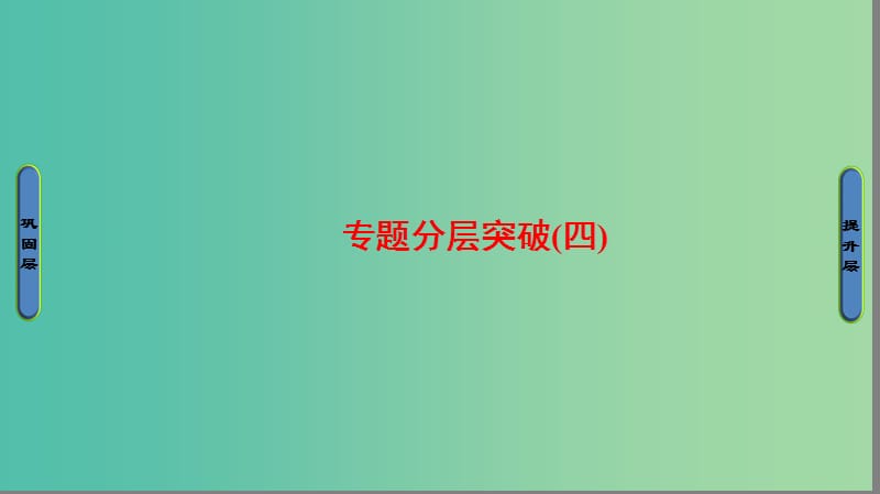 高中历史 专题4 现代中国的政治建设与祖国统一分层突破课件 人民版必修1.ppt_第1页